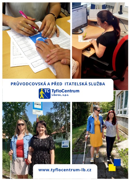 Průvodcovská a předčitatelská služba - propagační leták